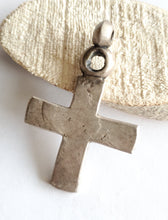Load image into Gallery viewer, Antique Ethiopian Coptic Christian Cross Maria Theresa silver coin Pendant , Cross Pendant,Ethnic Tribal,Ethiopian Jewelry