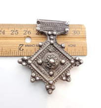 Load image into Gallery viewer, Antique Moroccan Silver Berber Cross Pendant Ethnic Tribal, Hand Crafted Silver, Pendants Necklace, Ethnic Jewelry, Tribal Jewelry