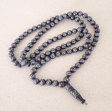 Load image into Gallery viewer, Yemen 102 Authentic Antique Black Coral Islamic Prayer Beads, old Black Coral ,Islamic Beads ,vintage Coral, Yemen Coral