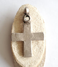 Load image into Gallery viewer, Antique Ethiopian Coptic Christian Cross Maria Theresa silver coin Pendant , Cross Pendant,Ethnic Tribal,Ethiopian Jewelry