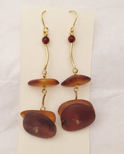 Load image into Gallery viewer, Baltic amber Earrings ,Dangle & Drop Earrings, Natural Baltic amber, Polished amber, Genuine amber, Amber beads, Gemstone earrings