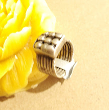 Load image into Gallery viewer, Antique Silver Ethiopian Wedding Ring size 5 tribal jewelry Hand Crafted ,Silver,Ethnic Jewelry,Tribal Jewelry