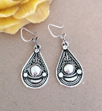 Load image into Gallery viewer, Traditional Old Silver Tuareg hoop earrings Ethnic Tribal,Ethnic Jewelry,sliver Earrings,Dangle & Drop Earrings,Tribal Jewelry,