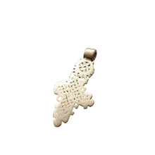 Load image into Gallery viewer, Antique Ethiopian Coptic Christian Cross Maria Theresa silver coin Pendant