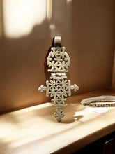 Load image into Gallery viewer, Antique Ethiopian Coptic Christian Cross Maria Theresa silver coin Pendant