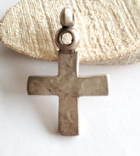 Load image into Gallery viewer, Antique Ethiopian Coptic Christian Cross Maria Theresa silver coin Pendant , Cross Pendant,Ethnic Tribal,Ethiopian Jewelry