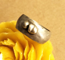Load image into Gallery viewer, Antique Silver Ethiopian Wedding Ring size 11 tribal jewelry Hand Crafted, Silver, Ethnic Jewelry, Tribal Jewelry