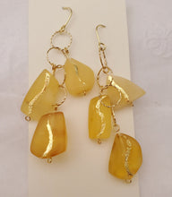 Load image into Gallery viewer, Baltic amber Earrings ,Dangle & Drop Earrings, Natural Baltic amber, Polished amber, Genuine amber, Amber beads, Gemstone earrings