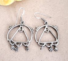 Load image into Gallery viewer, Moroccan Berber Filigree Sterling Silver Dangle Earrings silver 925,Berber Jewelry,sliver Earrings,Dangle & Drop