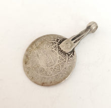 Load image into Gallery viewer, Vintage Coin Pendant high silver from Morocco ,1953s Coin,Silver Coin ,Jewelry Coins,Islam Jewelry, tribal jewelry