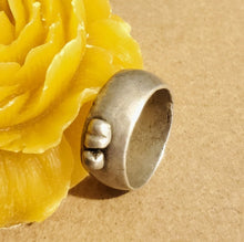 Load image into Gallery viewer, Antique Silver Ethiopian Wedding Ring size 11 tribal jewelry Hand Crafted, Silver, Ethnic Jewelry, Tribal Jewelry