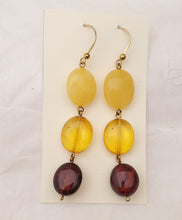 Load image into Gallery viewer, Baltic amber Earrings ,Dangle & Drop Earrings, Natural Baltic amber, Polished amber, Genuine amber, Amber beads, Gemstone earrings