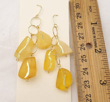 Load image into Gallery viewer, Baltic amber Earrings ,Dangle & Drop Earrings, Natural Baltic amber, Polished amber, Genuine amber, Amber beads, Gemstone earrings