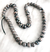 Load image into Gallery viewer, Old Venetian Glass Beads 56 Vintage Collectible Beads Strand, Antique Venetian, Glass Trade Beads, African Trade