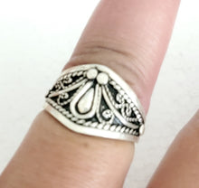 Load image into Gallery viewer, Moroccan Hand Made sterling silver 925 Berber Ring size 10,Ethnic Rings ,Tribal Jewelry, Moroccan Rings, Berber Jewelry