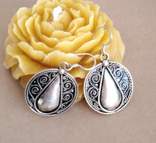 Load image into Gallery viewer, Traditional Old Silver Tuareg hoop earrings Ethnic Tribal,Ethnic Jewelry,sliver Earrings,Dangle & Drop Earrings,Tribal Jewelry,