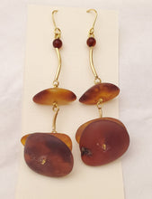 Load image into Gallery viewer, Baltic amber Earrings ,Dangle & Drop Earrings, Natural Baltic amber, Polished amber, Genuine amber, Amber beads, Gemstone earrings