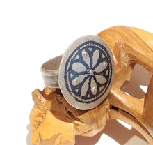 Load image into Gallery viewer, Moroccan Hand Made enamel sterling silver 925 Berber Ring size 7, Ethnic Rings, Tribal Jewelry, Moroccan Rings, Berber Jewelry