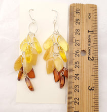 Load image into Gallery viewer, Baltic amber Earrings ,Dangle & Drop Earrings, Natural Baltic amber, Polished amber, Genuine amber, Amber beads, Gemstone earrings
