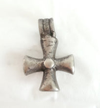 Load image into Gallery viewer, Antique Ethiopian Christian silver cross pendant,Amulet pendant,Genuine old neckcross,Good silver,Boho jewelry