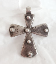 Load image into Gallery viewer, Antique Ethiopian Christian silver cross pendant,Amulet pendant,Genuine old neckcross,Good silver,Boho jewelry