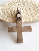 Load image into Gallery viewer, Antique Ethiopian Coptic Christian Cross Maria Theresa silver coin Pendant , Cross Pendant,Ethnic Tribal,Ethiopian Jewelry