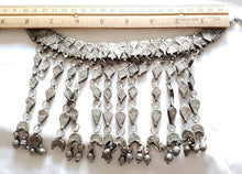 Load image into Gallery viewer, Antique Bawsani Silver Granulated Dangle Necklace: Yemen Tribal Jewelry