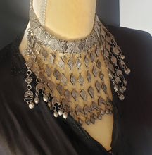 Load image into Gallery viewer, Antique Bawsani Silver Granulated Dangle Necklace: Yemen Tribal Jewelry