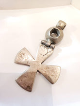 Load image into Gallery viewer, Antique Silver Ethiopian Coptic Cross Pendant: Handmade Tribal Jewelry