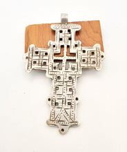 Load image into Gallery viewer, Ethiopian Coptic Cross Pendant: Handmade 925 Silver Religious Jewelry