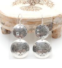 Load image into Gallery viewer, Moroccan Berber Sterling Silver Filigree Dangle Earrings