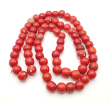 Load image into Gallery viewer, Venetian Red And White Dot Skunks, African Trade, Beads late 19th, centuries