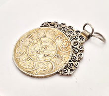 Load image into Gallery viewer, Antique Yemen Rare silver coin traditional Pendant, Hand Crafted Silver,Pendants Necklace,coin Jewelry,Tribal Jewelry