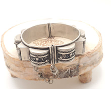 Load image into Gallery viewer, Vintage Berber Sterling Silver Bracelet: Moroccan Tribal Jewelry
