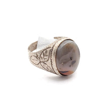 Load image into Gallery viewer, Antique Yemen Carnelian Silver Ring - Tribal Wedding Jewelry, Size 8.5