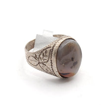 Load image into Gallery viewer, Antique Yemen Carnelian Silver Ring - Tribal Wedding Jewelry, Size 8.5