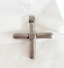 Load image into Gallery viewer, Antique Ethiopian Silver Cross Pendant: Boho Amulet Jewelry
