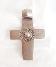 Load image into Gallery viewer, Antique Ethiopian Silver Cross Pendant: Boho Amulet Jewelry