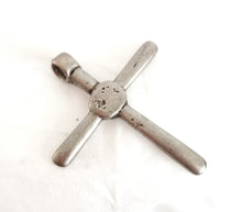 Load image into Gallery viewer, Antique Ethiopian Silver Cross Pendant: Boho Amulet Jewelry