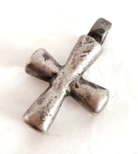Load image into Gallery viewer, Antique Ethiopian Silver Cross Pendant: Boho Amulet Jewelry