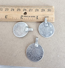 Load image into Gallery viewer, Vintage Moroccan Silver Coin Pendant: Berber Tribal Jewelry, 1953
