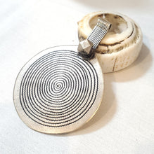 Load image into Gallery viewer, Old Berber Sterling Silver Spiral Pendant: Moroccan Tribal Amulet
