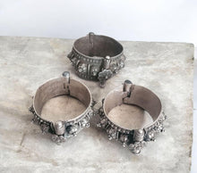 Load image into Gallery viewer, Vintage Silver Bedouin Bangle: Yemen Ethnic Tribal Jewelry
