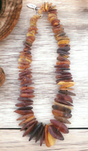Load image into Gallery viewer, Large Baltic Amber Necklace: Natural Stone Tribal Jewelry, 22''