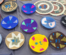 Load image into Gallery viewer, Handwoven Ethiopian Basket: Colorful African Art Wall Decor
