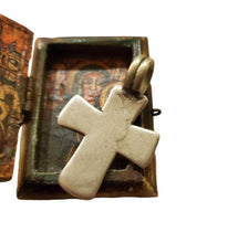 Load image into Gallery viewer, Antique Ethiopian Coptic Cross Pendant: Maria Theresa Silver Coin, Handmade
