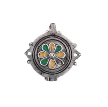 Load image into Gallery viewer, Antique Berber Silver Enamel Pendant: Moroccan Amulet Jewelry