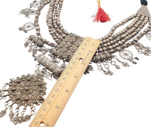 Load image into Gallery viewer, Antique Yemenite Silver Bedouin Necklace: Islamic Filigree Kirdan, 1910s