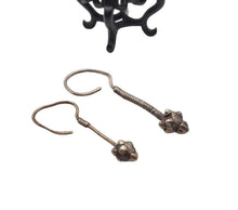 Load image into Gallery viewer, Vintage Silver Tuareg Dangle Earrings: Moroccan Tribal Jewelry