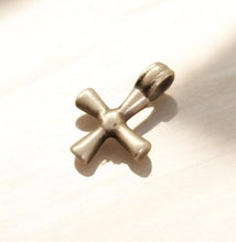 Load image into Gallery viewer, Antique Ethiopian Silver Cross Pendant: Boho Amulet Jewelry